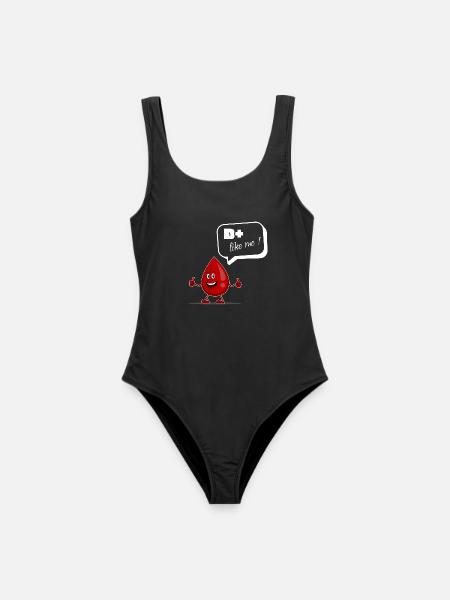 B+ Like Me Lustiger Blutspender Spruch - Frauen Badeanzug - Schwarz