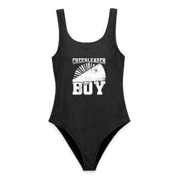 Garçon pom-pom girl - Maillot de bain femme - noir - Devant - AI Model Female 172 light (172cm)