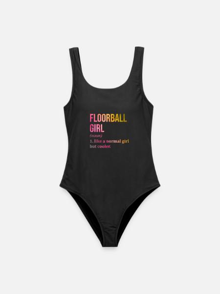 Floorball Floorball Floorball - Frauen Badeanzug - Schwarz
