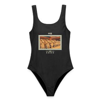 China Xuzhou Vintage Reisemarke - Frauen Badeanzug - Schwarz - Vorne - AI Model Female 172 light (172cm)