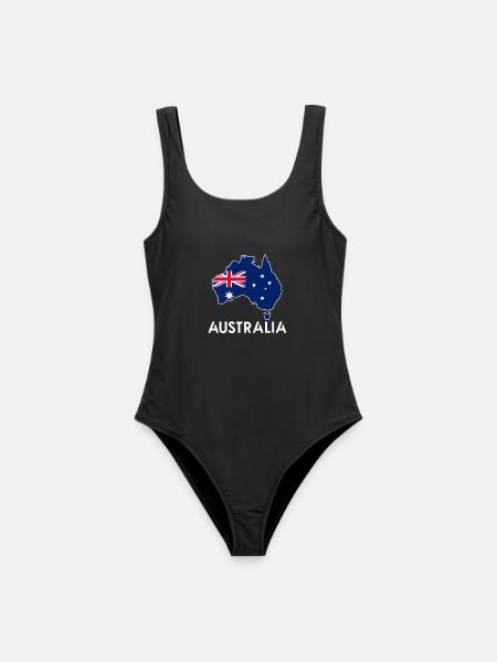 Australien - Frauen Badeanzug - Schwarz