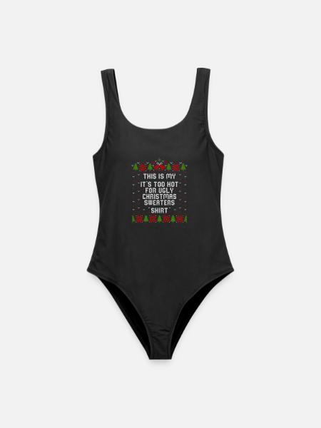 My It's Too Hot For Ugly Christmas Sweaters Shirt - Frauen Badeanzug - Schwarz