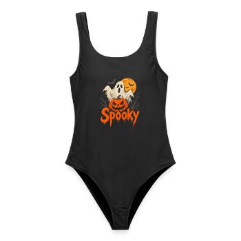 Spooky Halloween  - Frauen Badeanzug - Schwarz - Vorne - AI Model Female 172 light (172cm)