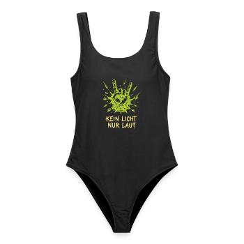 Kein Licht Nur Laut Rock-Graphic - Frauen Badeanzug - Schwarz - Vorne - AI Model Female 172 light (172cm)