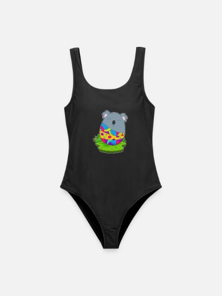 Koala Ostern Osterei - Frauen Badeanzug - Schwarz