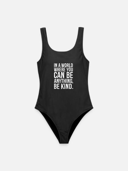 In a world where you can be anything be kind - Women's Swimsuit - black
