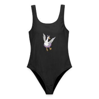 Canard Ballerine Ballet Danse - Maillot de bain femme - noir - Devant - AI Model Female 172 light (172cm)