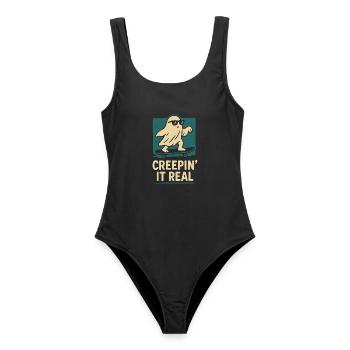 Creepin' It Real Funny Halloween Costume Design - Maillot de bain femme - noir - Devant - AI Model Female 172 light (172cm)
