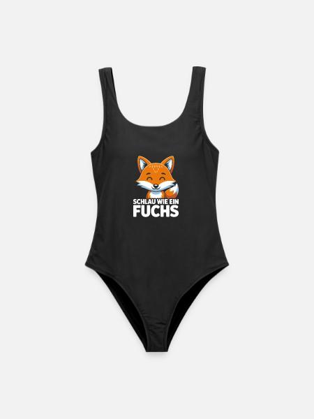 Schlau Wie Ein Fuchs Niedlicher Fuchs - Frauen Badeanzug - Schwarz