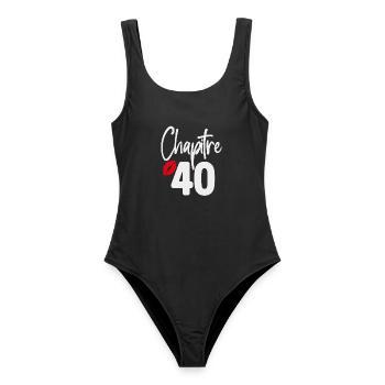 Chapitre 40 cadeau d’anniversaire femme 40 ans - Maillot de bain femme - noir - Devant - AI Model Female 172 light (172cm)