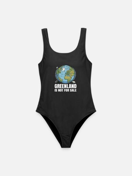 Greenland Is Not For Sale - Frauen Badeanzug - Schwarz