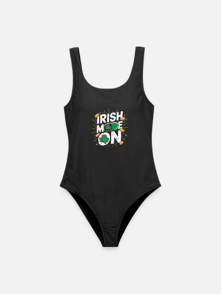 Irish Mom Shamrock Gold Fiesta - Frauen Badeanzug - Schwarz