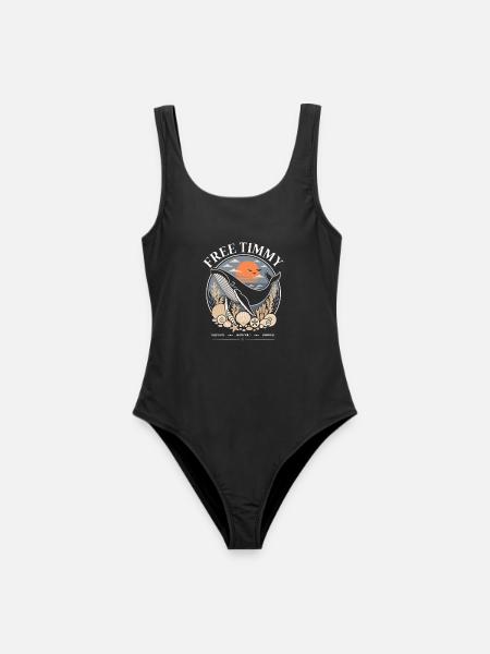 Buckelwal Timmy Hope Statement Merch - Frauen Badeanzug - Schwarz