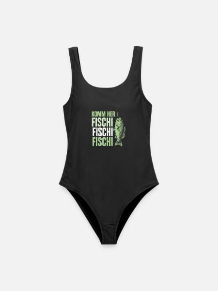 Angeln Angler Fischer Fisch Lustiges Angler Spruch - Frauen Badeanzug - Schwarz