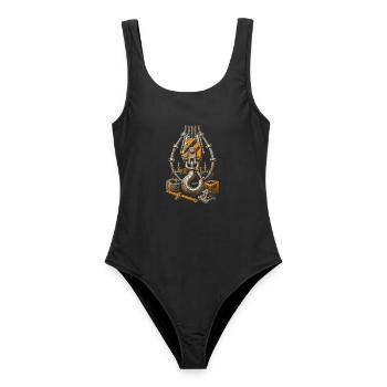 docker - Maillot de bain femme - noir - Devant - AI Model Female 172 light (172cm)