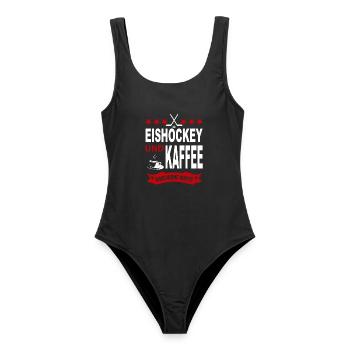 Eishockey Eishockeyspieler Sport Verein - Frauen Badeanzug - Schwarz - Vorne - AI Model Female 172 light (172cm)