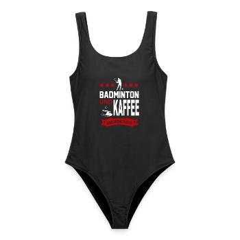 Badminton Badmintonsportler Training Verein Sport - Frauen Badeanzug - Schwarz - Vorne - AI Model Female 172 light (172cm)