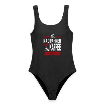 Rad fahren Radfahrer Sport Verein Radsport  - Frauen Badeanzug - Schwarz - Vorne - AI Model Female 172 light (172cm)