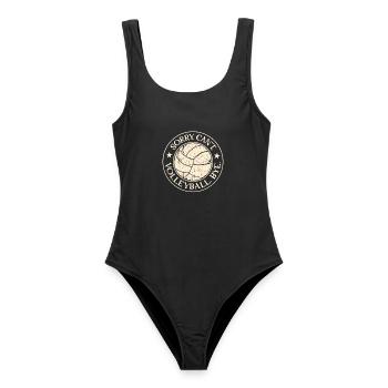 Sorry Kann Nicht Volleyball Tschüss Volleyballer - Frauen Badeanzug - Schwarz - Vorne - AI Model Female 172 light (172cm)