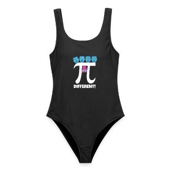 Pi Different Süße Eule Be Different Mathe Lehrer - Frauen Badeanzug - Schwarz - Vorne - AI Model Female 172 light (172cm)