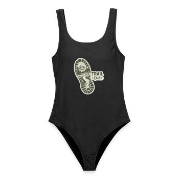 Dad Ultra Trail Runner - Frauen Badeanzug - Schwarz - Vorne - AI Model Female 172 light (172cm)