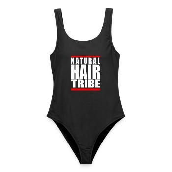 Natural Hair Tribe Afro Pride Squad Geschenk - Frauen Badeanzug - Schwarz - Vorne - AI Model Female 172 light (172cm)