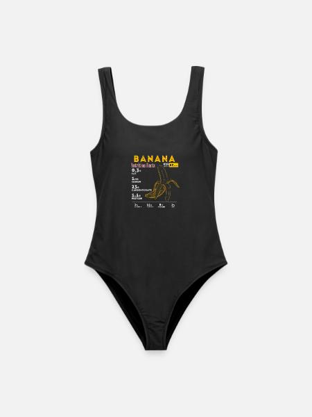 Bananenliebhaber, Bananen-Nährstoff, Vegetarier - Frauen Badeanzug - Schwarz