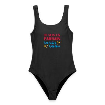 Oncle / Parrain / Tonton / Naissance / Bébé - Maillot de bain femme - noir - Devant - AI Model Female 172 light (172cm)