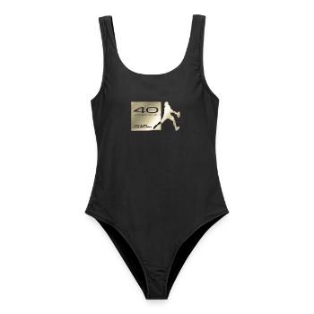 40 ans jeune joueur de tennis - Maillot de bain femme - noir - Devant - AI Model Female 172 light (172cm)