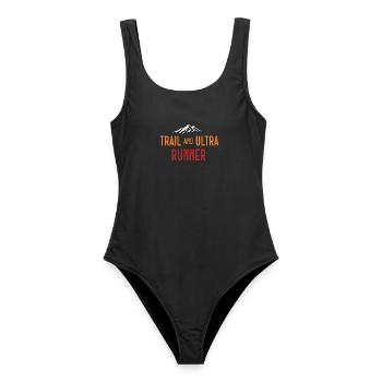 Trail und Ultra Runner - Frauen Badeanzug - Schwarz - Vorne - AI Model Female 172 light (172cm)