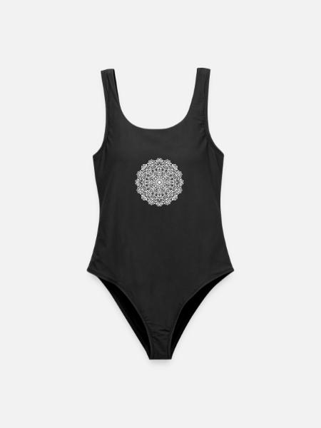 Mandala - Frauen Badeanzug - Schwarz