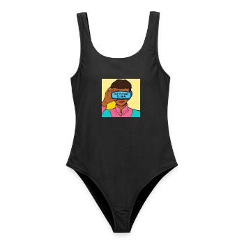 L’avenir, c’est Real VR Vision - Maillot de bain femme - noir - Devant - AI Model Female 172 light (172cm)