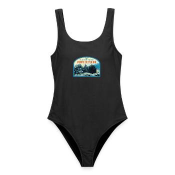 Parc régional d'Armorique, la Pointe de Pen Hir - Maillot de bain femme - noir - Devant - AI Model Female 172 light (172cm)