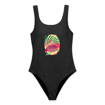 Sonne Papagei Sommer - Frauen Badeanzug - Schwarz - Vorne - AI Model Female 172 light (172cm)