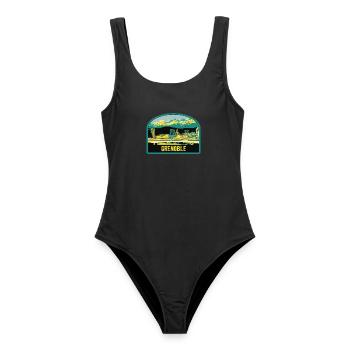 Grenoble : beauté de la capitale des Alpes - Maillot de bain femme - noir - Devant - AI Model Female 172 light (172cm)