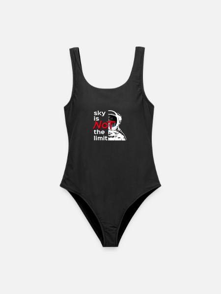 sky is Not the limit white - Frauen Badeanzug - Schwarz