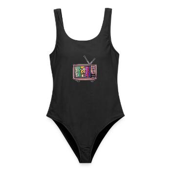TV Nuit Streaming Cinéma Films Télévision - Maillot de bain femme - noir - Devant - AI Model Female 172 light (172cm)