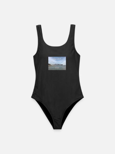 My Love NYC - Frauen Badeanzug - Schwarz