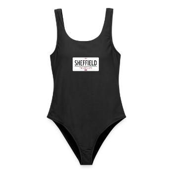 Panneau de la ville de Sheffield - Maillot de bain femme - noir - Devant - AI Model Female 172 light (172cm)