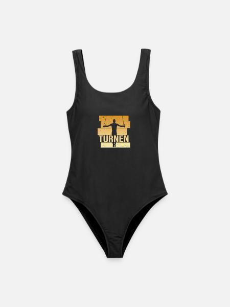 Turnen - Frauen Badeanzug - Schwarz