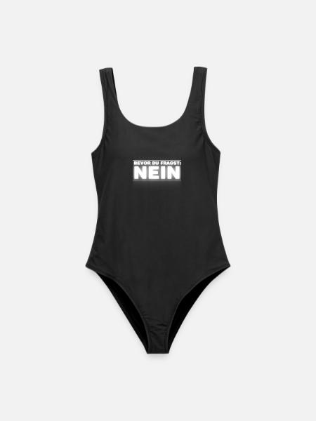Bevor Du Fragst NEIN - Frauen Badeanzug - Schwarz
