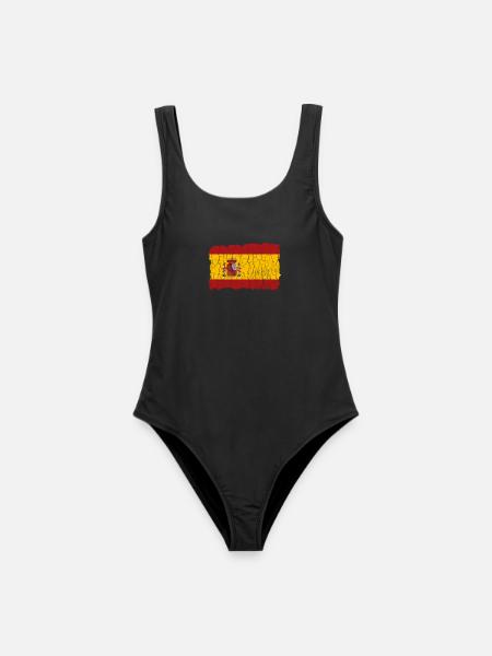 Spanien Flagge Espania - Frauen Badeanzug - Schwarz