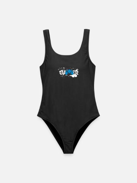 Gamer Splash Controller - Frauen Badeanzug - Schwarz