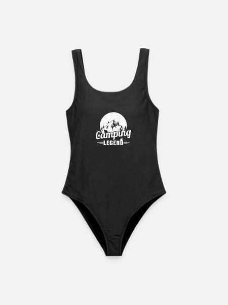 Mountain Camping Legend Design - Women's Swimsuit - black