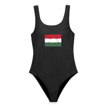 Drapeau de la Hongrie - Maillot de bain femme - noir - Devant - AI Model Female 172 light (172cm)