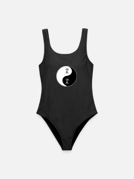 Yin Yang Kung Fu Symbol Design - Frauen Badeanzug - Schwarz