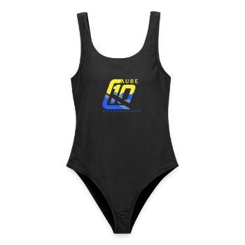 Logo 10 Aube - Maillot de bain femme - noir - Devant - AI Model Female 172 light (172cm)