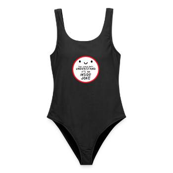 You Wouldn't Understand It's An Inside Joke Spruch - Frauen Badeanzug - Schwarz - Vorne - AI Model Female 172 light (172cm)