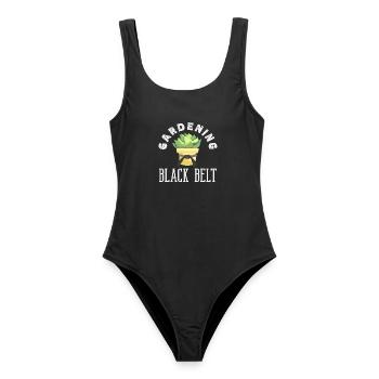 Gardening Black Belt Plant Lover Gardener - Women's Swimsuit - black - Front - AI Model Female 172 light (172cm)