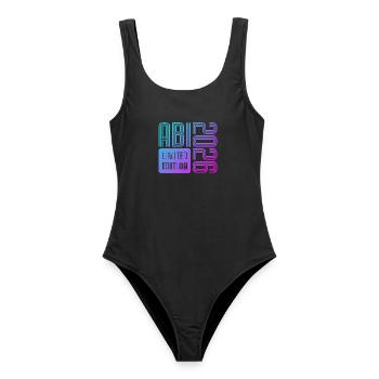 ABI 2026 Vintage Neon Édition Limitée - Maillot de bain femme - noir - Devant - AI Model Female 172 light (172cm)